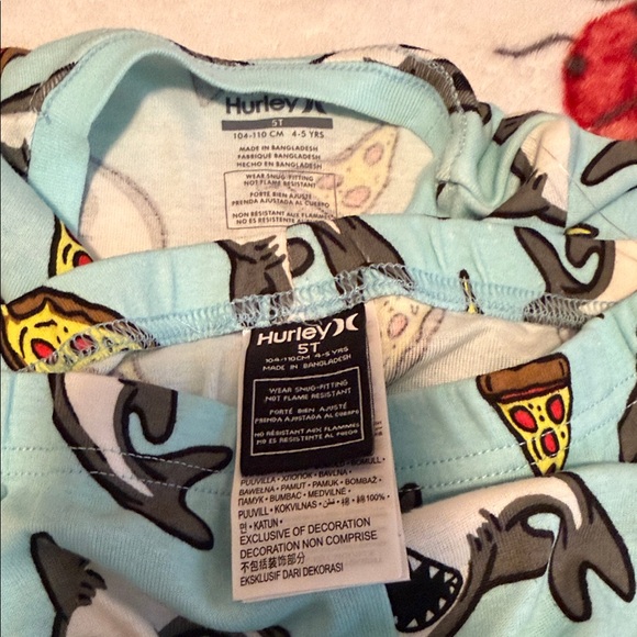 Hurley Shark and Pizza Print Baby Pajamas - Picture 3 of 7